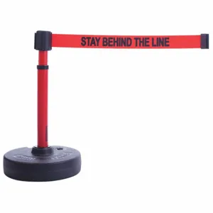 BANNER STAKES PL4095 PLUS Barrier System, Red, Stay Behind the Line | CN9DFY 45NC26