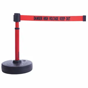 BANNER STAKES PL4096 PLUS Barrier System, Red, Danger High Volt Keep Out | CN9DFN 45NC27