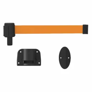 BANNER STAKES PL4129 Retractable Belt Barrier System, Orange, Matte, 15 ft Belt Length | CN9DKC 53XW78