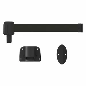 BANNER STAKES PL4132 Retractable Belt Barrier System, Black, Matte, 15 ft Belt Length | CN9DKB 53XW79