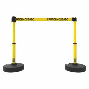 BANNER STAKES PL4284 PLUS Barrier System, Yellow, Caution - Cuidado | CN9DGN 53XW02
