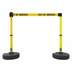 BANNER STAKES PL4289 PLUS Barrier System, Yellow, Out of Service | CN9DGZ 53XW07