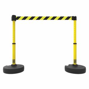 BANNER STAKES PL4291 PLUS Barrier System, Yellow With Black Stripes | CN9DHL 53XW09