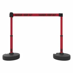 BANNER STAKES PL4294 PLUS Barrier System, Red, Danger - Keep Out | CN9DFJ 53XW12