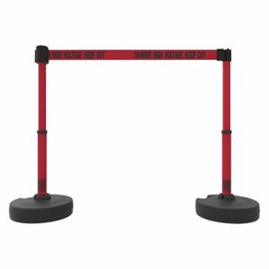 BANNER STAKES PL4296 PLUS Barrier System, Red, Danger High Volt Keep Out | CN9DFM 53XW14