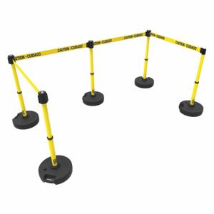 BANNER STAKES PL4584 PLUS Barrier System, Yellow, Caution - Cuidado | CN9DGM 53XW25