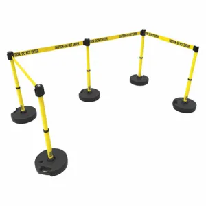 BANNER STAKES PL4585 PLUS Barrier System, Yellow, Caution - Do Not Enter | CN9DHE 53XW26