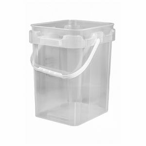 BASCO MMP8002-SK Pail, 2 gal, Open Head, Plastic, 7 1/2 in, 11 Inch OverallHeight, Square, Clear | CN9DRQ 795N65