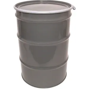 BASCO OH55-3R-GY Steel Drum Open Head 55 Gallon Gray | AB7QCT 23Y345