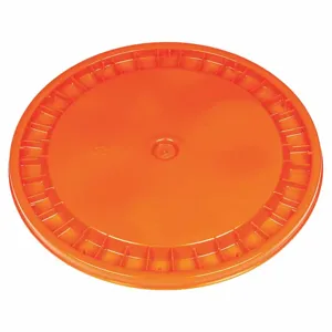 BASCO ROP2100CVR-SN-OR Plastic Pail Lid, Orange, 12-1/4 Inch Dia | CE9TGF 55KY94