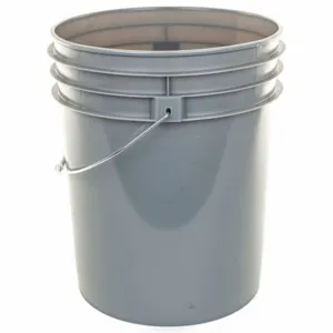 BASCO ROP2150GRAY-M Plastic Pail, 11-7/8 Inch Diameter, Gray | CE9TGD 55KY99