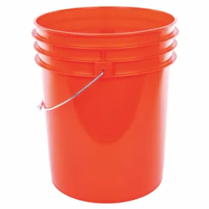 BASCO ROP2150OR-M Plastic Pail, Orange, 11-7/8 Inch diameter | CE9TGB 55KZ01