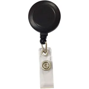 BATTALION 25DU59 Retractable Badge Holder With Clip Black - Pack Of 10 | AB8FHQ