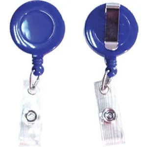 BATTALION 25DU61 Badge Reel Retractable/clip Blue - Pack Of 10 | AB8FHR