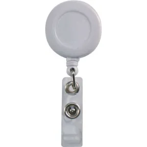 BATTALION 25DU68 Badge Reel Retractable With Clip Wh - Pack Of 10 | AB8FHY