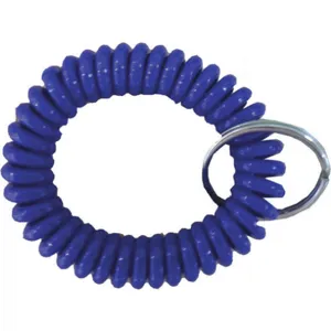 BATTALION 25PA14 Wrist Coil With Split Key Ring Blue Pk5 | AB8JUT