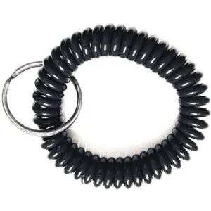 BATTALION 25PA24 Wrist Coil Key Ring Black - Pack Of 10 | AB8JVC