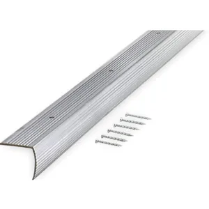 BATTALION 2RRW4 Fluted Stair Edging Silver Aluminium 6 Feet Width | AC3DHR