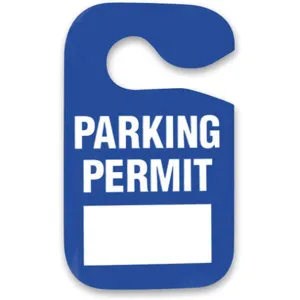 BATTALION 2XKE6 Parking Permit Blue W 3 Inch - Pack Of 5 | AC3XZX