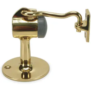 BATTALION 5U617 Hook-style Door Holder 2-7/32 In Bright Brass | AE6MQM