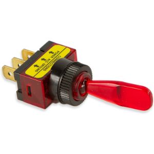BATTERY DOCTOR 20500-7 Toggle Switch, Illuminated, On/Off, 20A, Red | CG9ALV