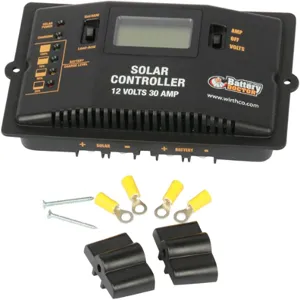 BATTERY DOCTOR 23125 Solar Regulator, With Digital Display, 30A | CG9AQV