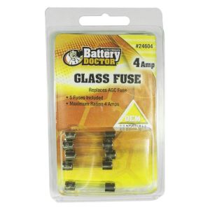BATTERY DOCTOR 24604 Glass Fuse, 4A, 5 Piece | CG9AWW