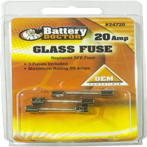 BATTERY DOCTOR 24707 Glass Fuse, 7.5A, 4 Piece | CG9AXT