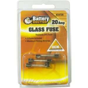 BATTERY DOCTOR 24720-7 Glass Fuse, 20A | CG9AYA