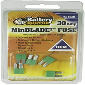 BATTERY DOCTOR 24830-7 Fuse, 30A, Green | CG9AYT