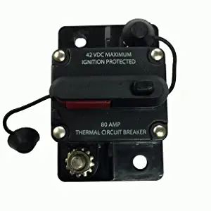 BATTERY DOCTOR 31201 Circuit Breakers, With Terminal Cover, Manual Reset, 80A | CG9BFE