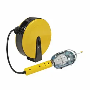 BAYCO PRODUCTS SL-840 Extension Cord Reel With Hand Lamp, 40 Ft Retractable Cord Length, 16 Awg Size | CN9DTG 263D24