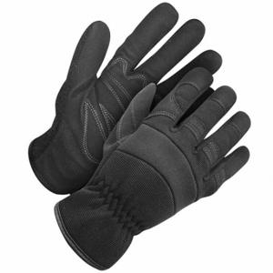 BDG 20-1-10015-XL-K Leather Gloves, Size XL, Cut and Sewn Glove, Synthetic Leather, Shirred Slip-On Cuff | CN9GEP 780XY6