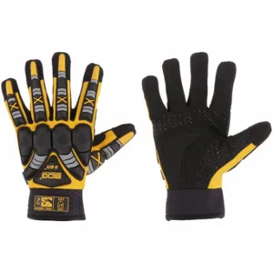 BDG 20-1-10400-M Mechanics Gloves, Size M, Mechanics Glove, Synthetic Leather with Silicone Grip, Full | CN9GXC 783XJ9