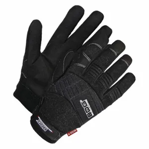 BDG 20-1-10603B-LK Mechanics Gloves, Size L, Mechanics Glove, Full Finger, Synthetic Leather, Knit Cuff | CN9GVA 780XK7