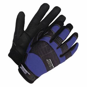 BDG 20-1-10603N-M Mechanics Gloves, Size M, Mechanics Glove, Full Finger, Synthetic Leather, Neoprene, Blue | CN9GWU 56LC19