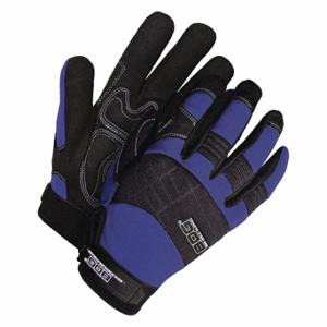 BDG 20-1-10605N-L Mechanics Gloves, Size L, Mechanics Glove, Full Finger, Synthetic Leather, Neoprene, Blue | CN9GVE 56LC37