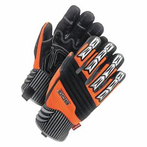 BDG 20-1-10690-M-K Mechanics Gloves, Size M, Synthetic Leather, Knit Cuff, Padded Knuckles/Padded Palm, M | CN9GXG 783TL0