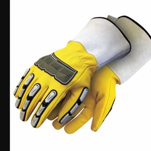 BDG 20-1-10696-M Leather Gloves, Size M, Goatskin, Premium, Glove, Full Finger, Ansi Impact Level 2, 1 Pair | CT2QLY 20LN83