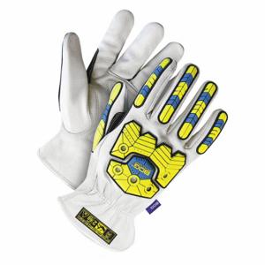 BDG 20-1-10697-X2L-K Leather Gloves, Goatskin Palm, PR | CT2RFX 783TM5