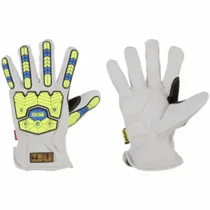 BDG 20-1-10697-X3L Leather Gloves, 3XL, Drivers Glove, Goatskin, Premium, ANSI Impact Level 2, Full | CN9FGQ 56LC87