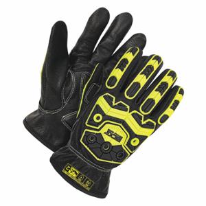 BDG 20-1-10750-S-K Leather Gloves, Size S, Goatskin, Glove, Full Finger, ANSI Impact Level 2, Aramid, 1 Pair | CT2QXF 783TP8