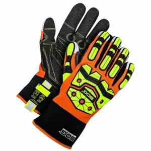 BDG 20-1-11940-L Mechanics Gloves, Size L, Cut and Sewn Glove, Synthetic Leather, Palm Side | CN9GVU 793V97