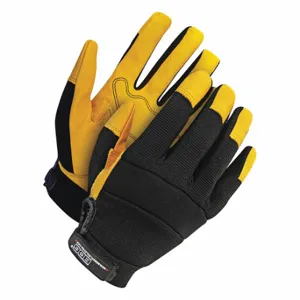 BDG 20-1-1214-S-K Mechanics Gloves, Size S, Mechanics Glove, Full Finger, Goatskin, Knit Cuff, Padded Palm | CN9GYG 780XN4