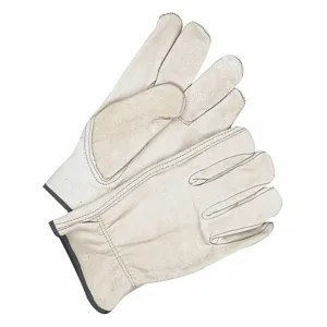 BDG 20-1-1581-13-K Leather Gloves, Size 2XL, Cowhide, Glove, Full Finger, Shirred Slip-On Cuff, Unlined | CT2RZQ 783TV8