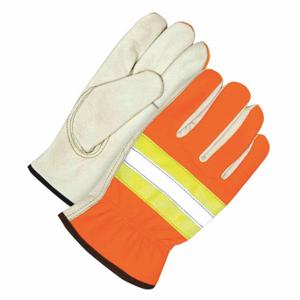 BDG 20-1-1582-XL-K Leather Gloves, Size XL, Cowhide, Premium, Glove, Full Finger, Shirred Slip-On Cuff | CT2RBN 780XZ8