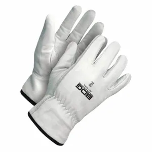 BDG 20-1-1610-X2L-K Leather Gloves, Size 2XL, Goatskin, Premium, Glove, Full Finger, Shirred Slip-On Cuff | CT2CWG 780XN6