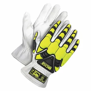 BDG 20-1-1880-X2L-K Leather Gloves, Size 2XL, Goatskin, Glove, Full Finger, ANSI Impact Level 2, Aramid, 1 PR | CT2CYV 783TZ8