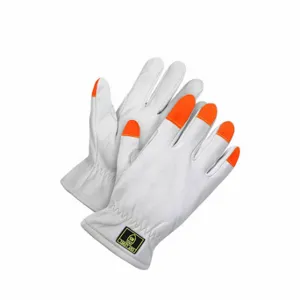 BDG 20-1-1891-M-K Leather Gloves, Goatskin Palm, PR | CT2RJH 783U17