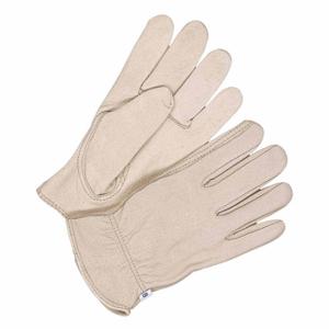 BDG 20-1-376-6-K Leather Gloves, 3XS, Cowhide, Glove, Full Finger, Shirred Slip-On Cuff, Unlined | CT2DBX 783U45